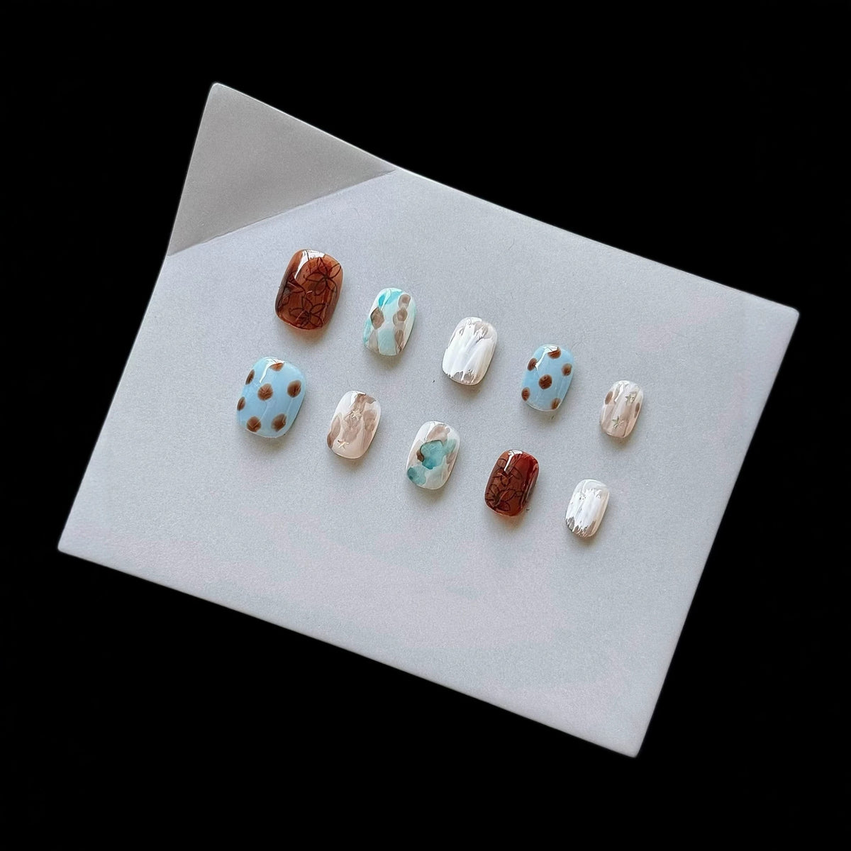 Abstraktes Künstlerisches Aufklebenägel-Set
