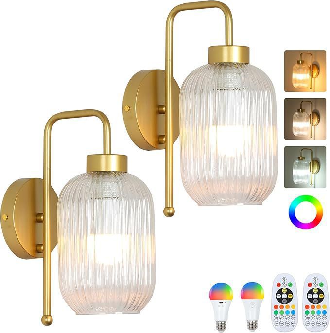 Elegante Glaswandlampe mit verstellbarer Beleuchtung