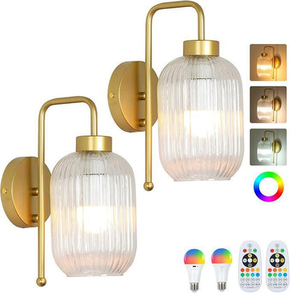 Elegante Glaswandlampe mit verstellbarer Beleuchtung