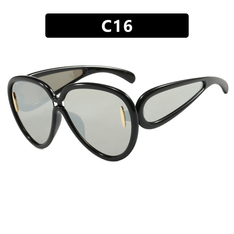 Damen extravagante Sonnenbrille im kreativen Design Brehn