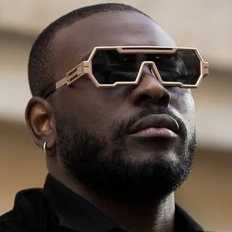 Damen futuristische Sonnenbrille im markanten Sechseckdesign Brehn