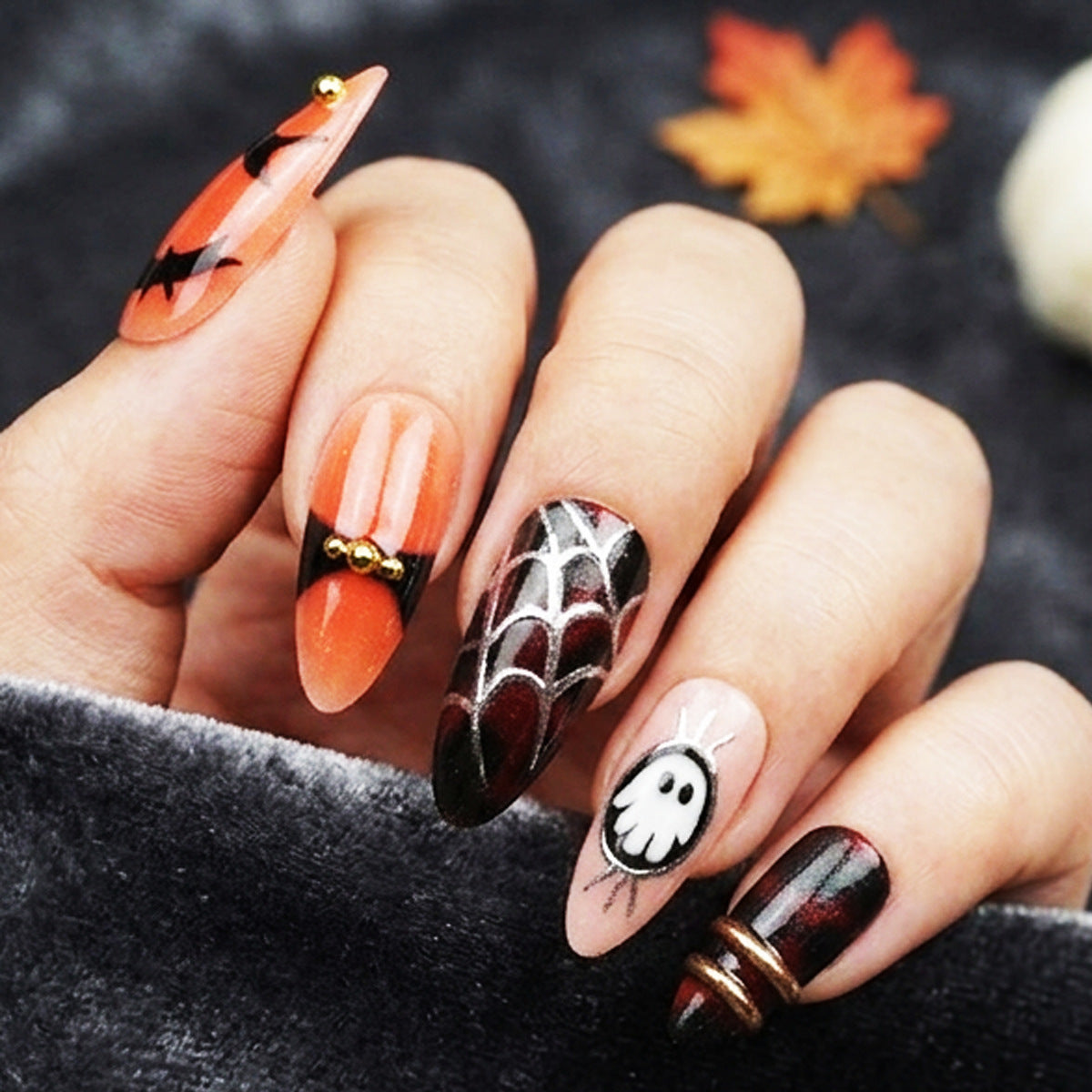 Halloween-Themen Press-On-Nagelkollektion