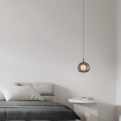 Moderne Glas Globus Pendelleuchte