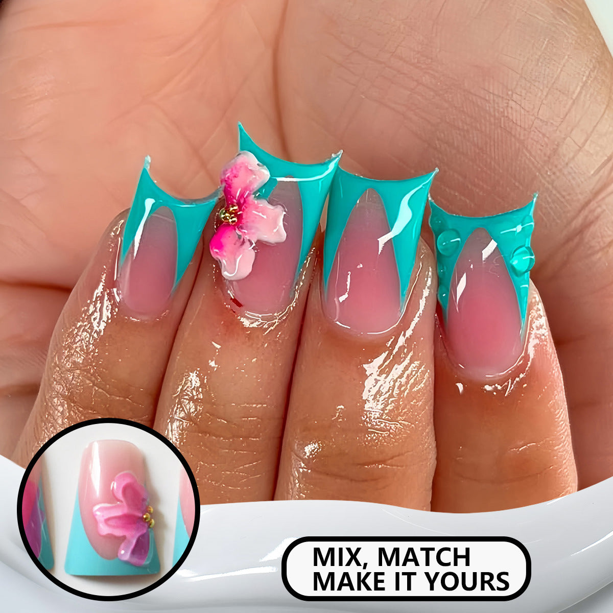 Künstlerische florale Nagelkunstverlängerungen Brehn 1787913980