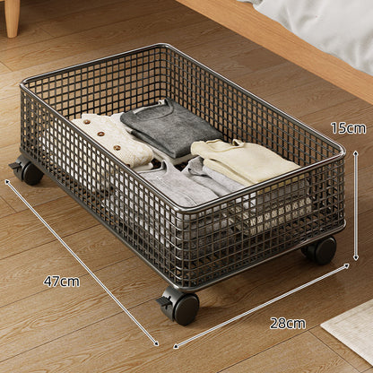 Niedrigprofil-Unterbett-Metallnetz-Aufbewahrungskorb