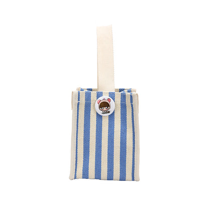 Gestreifter Canvas-Shopper
