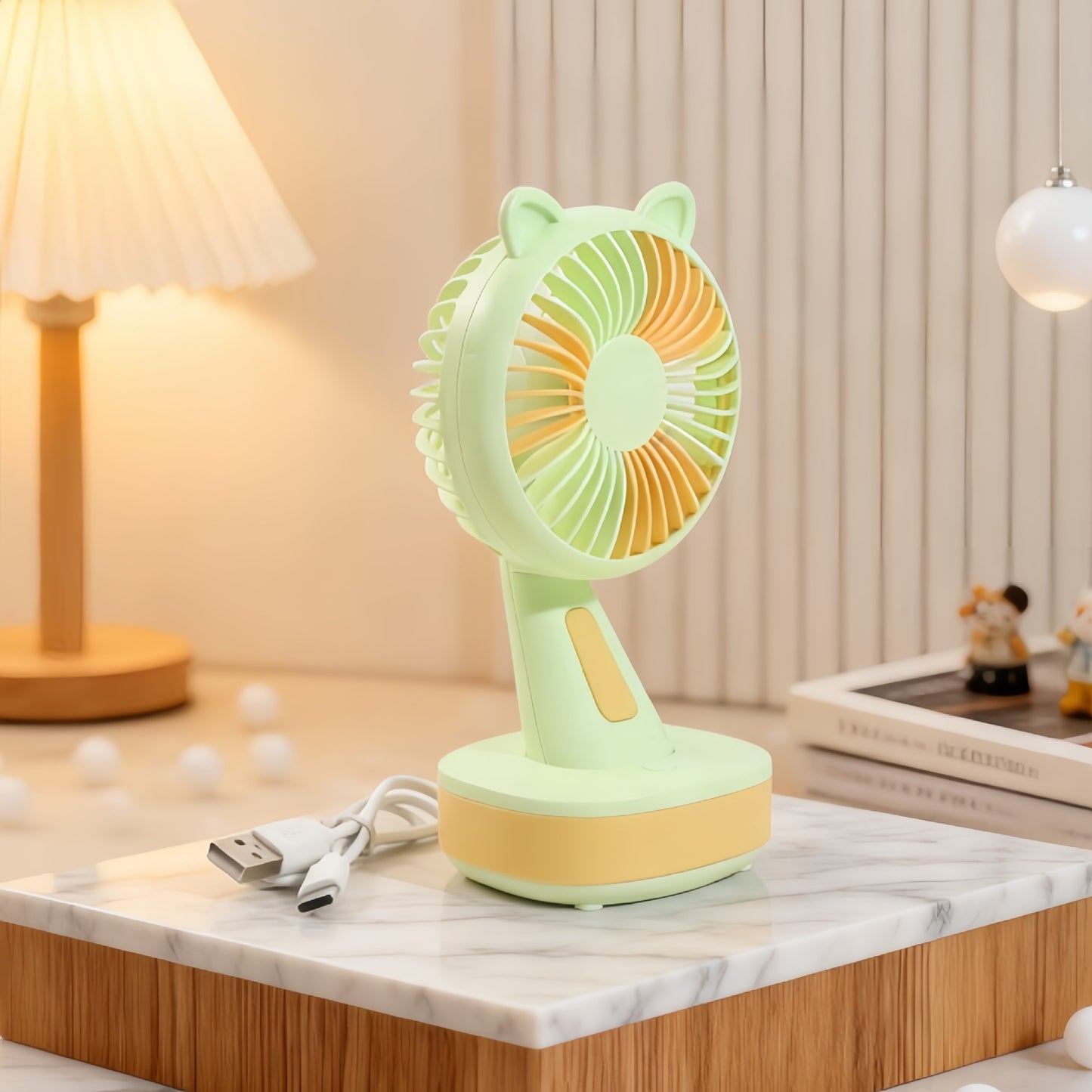 Damen Tragbarer Tischventilator mit kreativen Tierohren Brehn