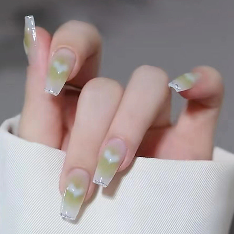 Künstlerische Ombre Press-On Nageltips Brehn