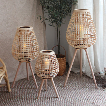 Dekorative Rattan-Laterne Brehn