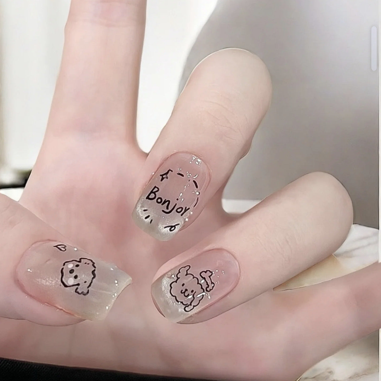 Trendige Press-On Nagelkunst Set Brehn