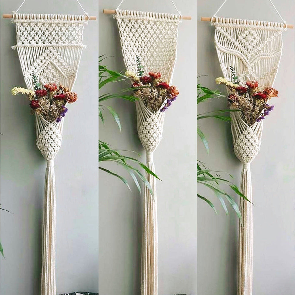 Dekorative Makramee-Wandbehang mit künstlerischem Design