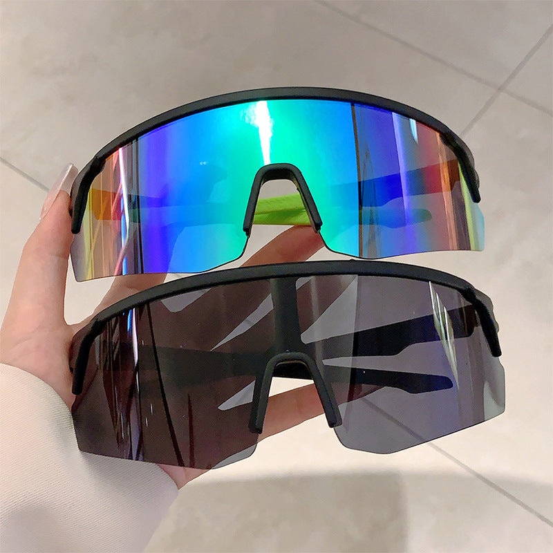 Unisex nan sportliche Performance-Sonnenbrille mit durchgehender Visierlinse und bruchsicherer Polycarbonatlinse Brehn