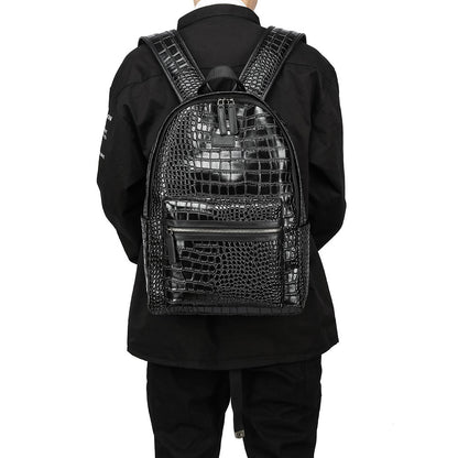 Eleganter Rucksack Im Krokodil-Look Brehn