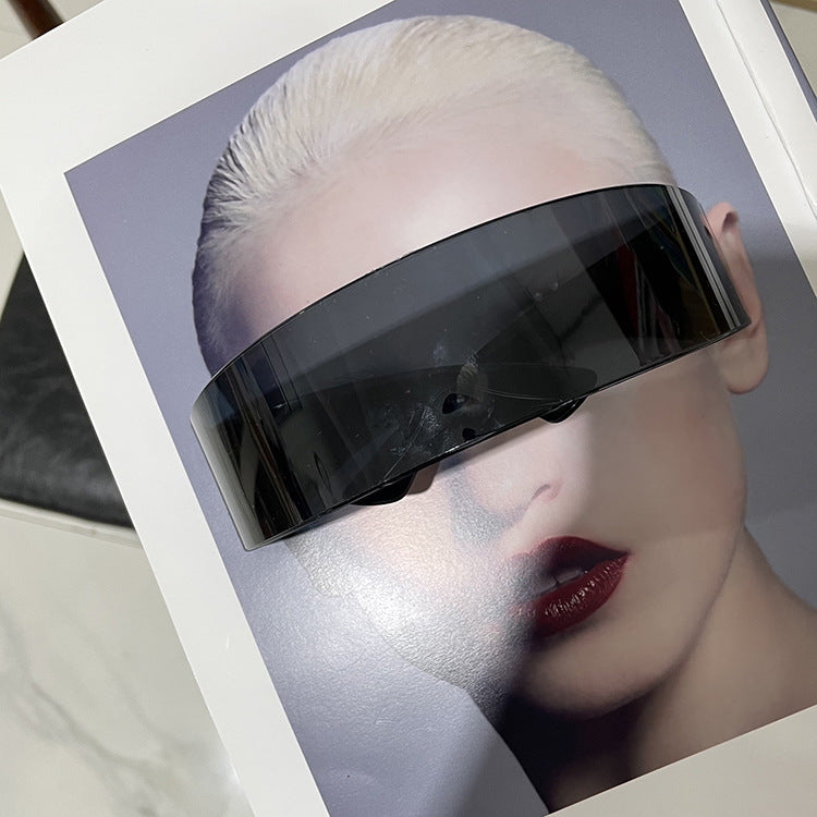 Damen futuristische visierähnliche Sonnenbrille Brehn