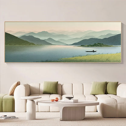 Malerei auf Leinwand mit landschaftlichem Motiv