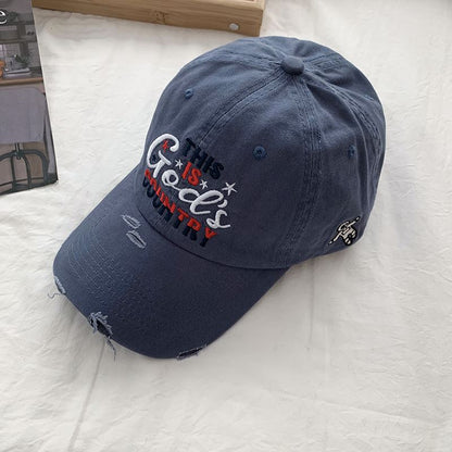 Männer's Distressed Bestickte Baseballmütze Brehn