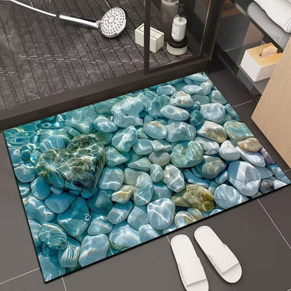 Reflektierender floraler Badematte
