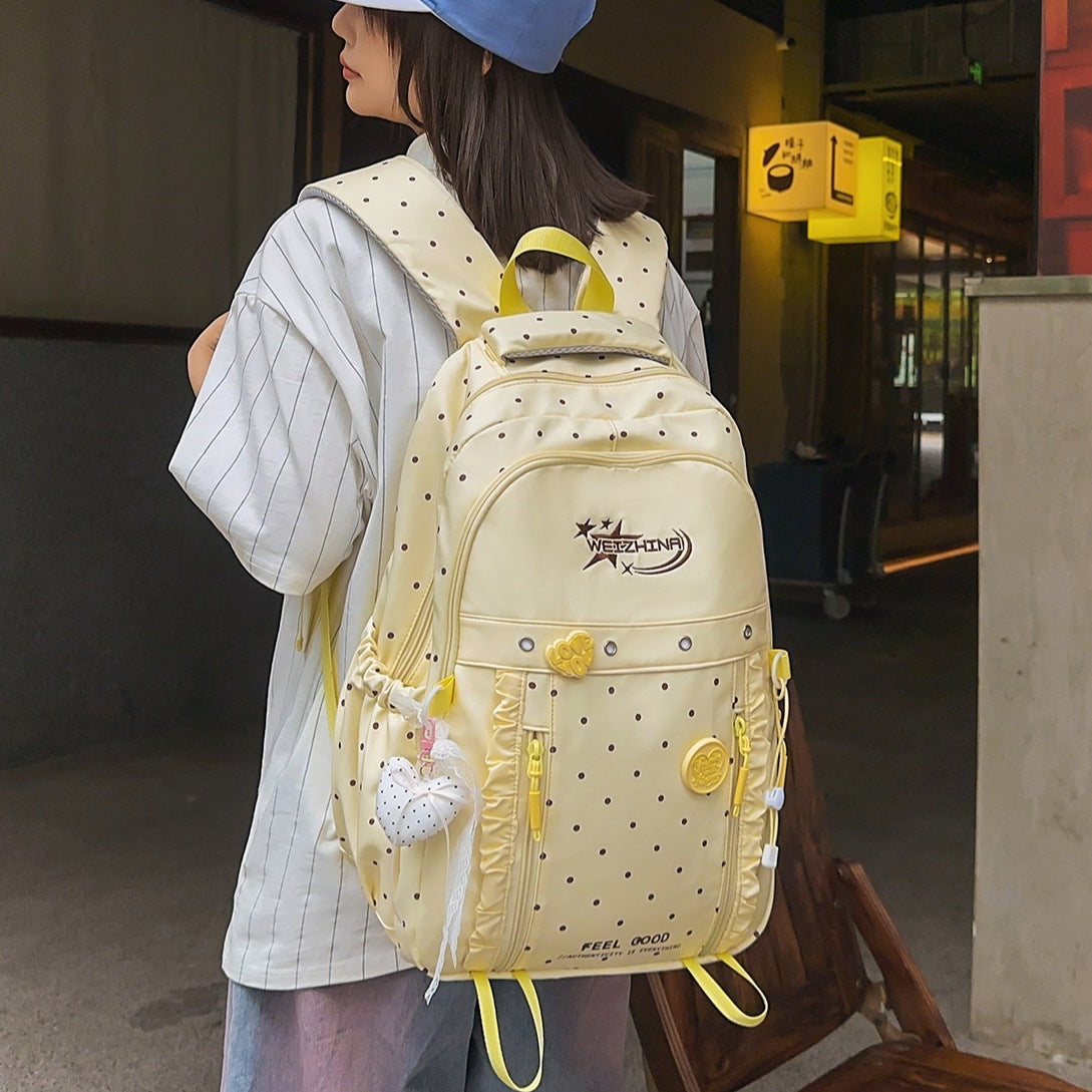 Stylische gepunktete Rucksack Brehn