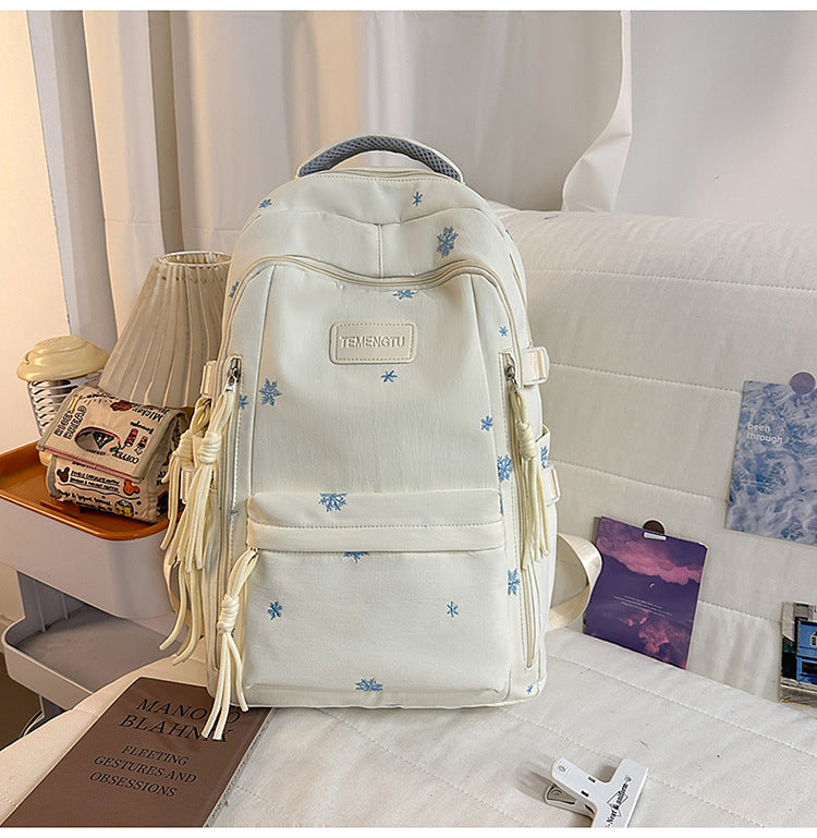 Elegante gestickte Schulrucksack