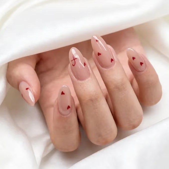 Herz-Design Acryl-Nagelverlängerungen Brehn