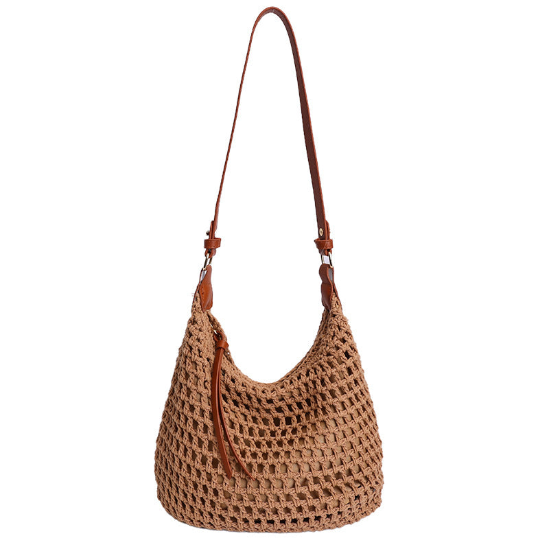 Trendige Netztasche mit Lederakzenten Brehn