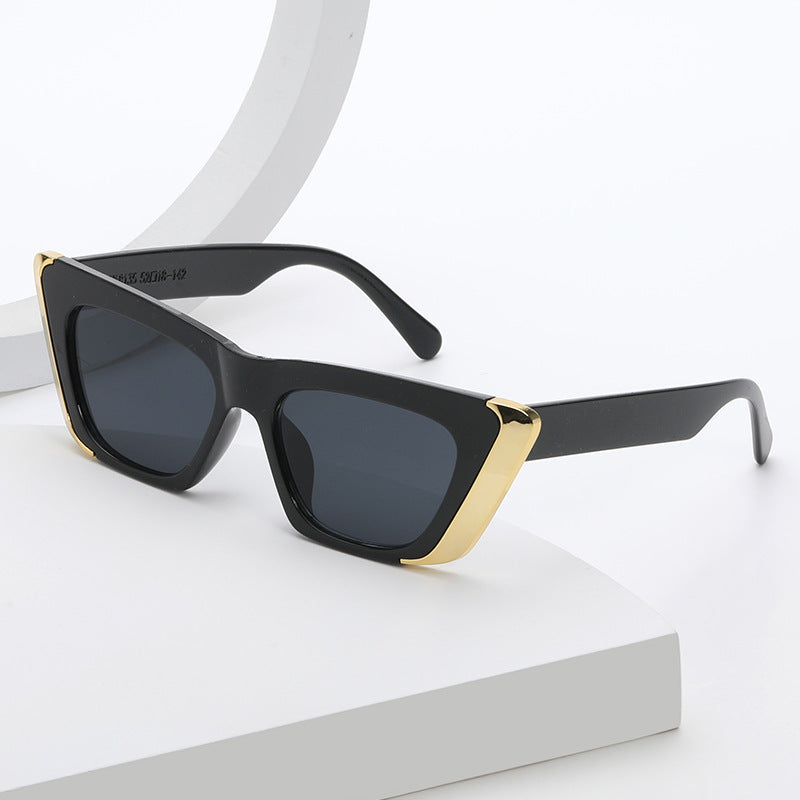 Damen modische Sonnenbrille mit eckigem Rahmen und luxuriösem Innenfutter Brehn