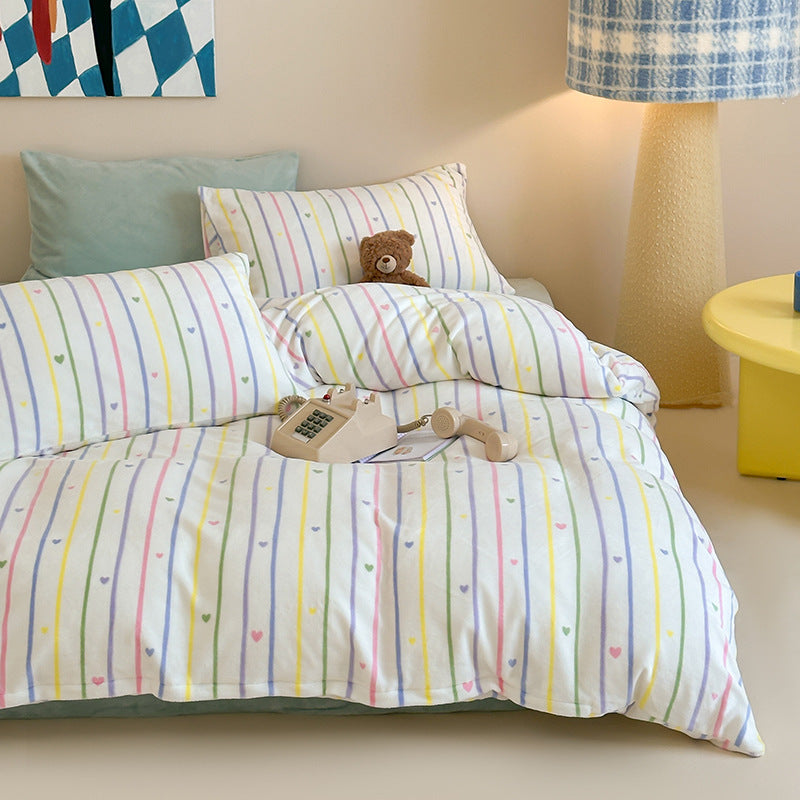 Kinderbettwäsche-Set mit niedlichem Dackelprint aus weichem Baumwoll-Musselin