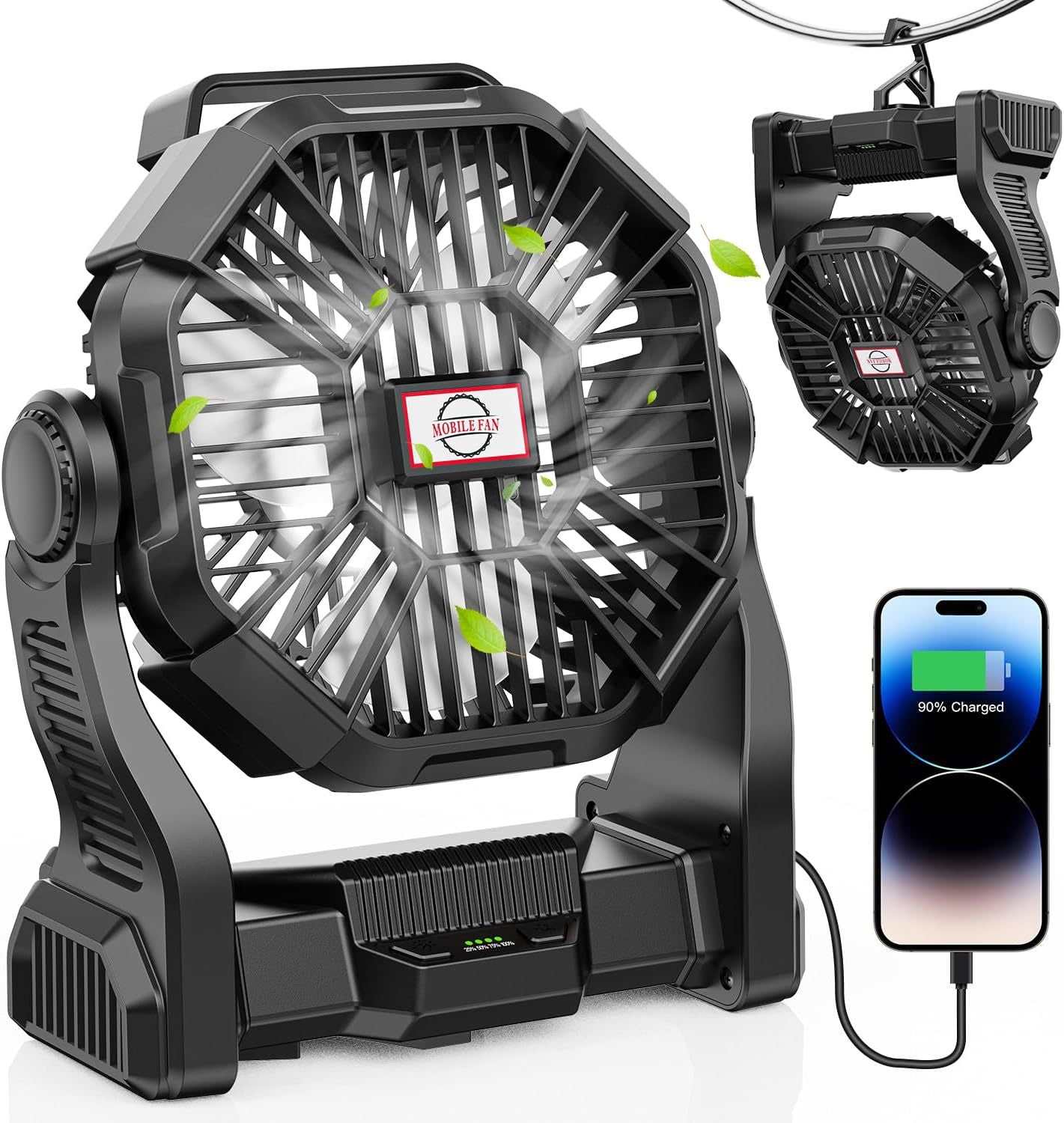 Unisex Tragbarer Akku-Ventilator mit USB-Ladefunktion Brehn