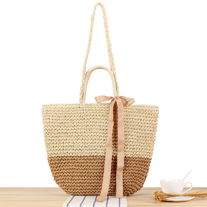 Elegante Stroh-Shoppingtasche Brehn