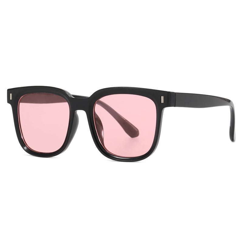 Damen Modische quadratische Sonnenbrille mit transparentem Rahmen Brehn