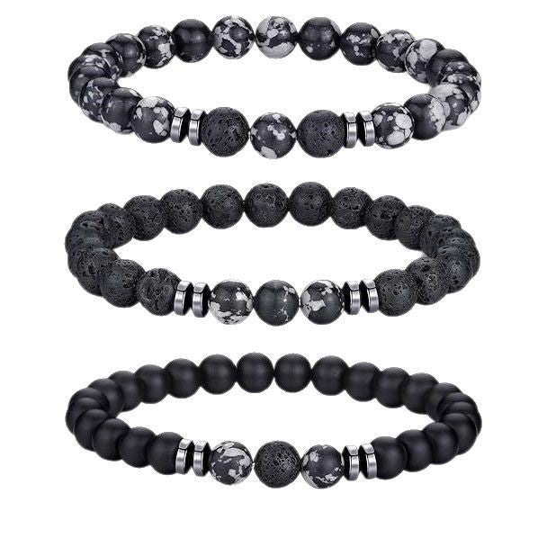 Naturstein Perlenarmband Set Brehn