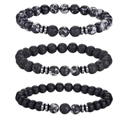 Naturstein Perlenarmband Set Brehn