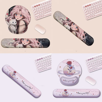 Künstliche Ergonomische Mauspad und Handgelenkauflage Set