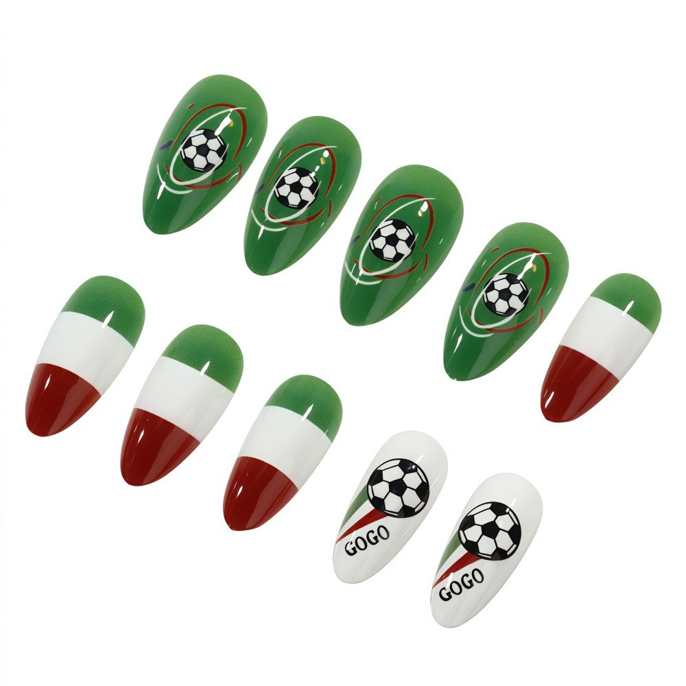 Sportliche Fußball Kunstnägel Brehn