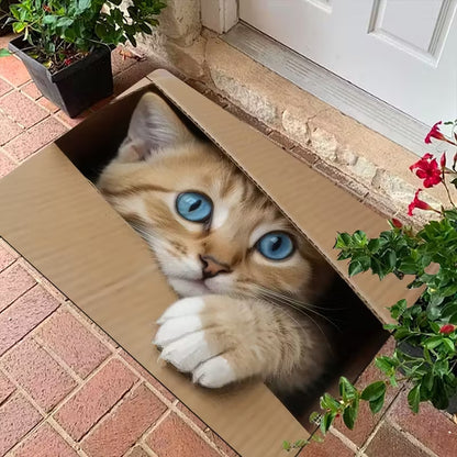 Dekorativer katzenbasierten Eingangsteppich