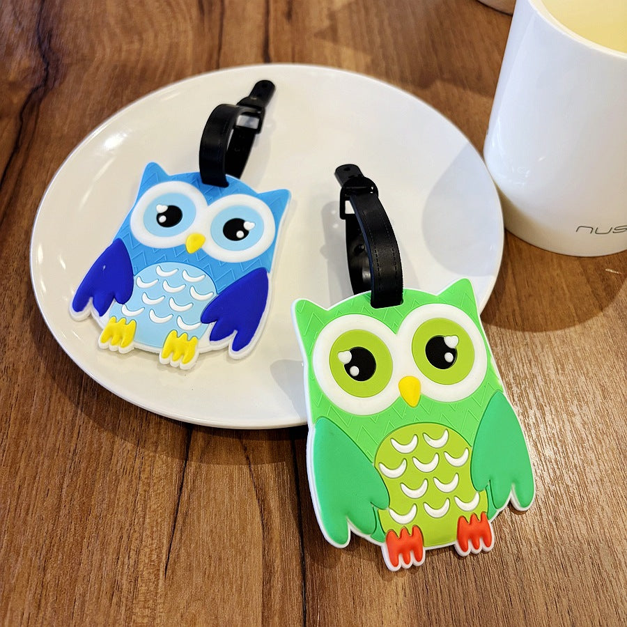 Süßer Eulenförmiger Gepäcktags Brehn