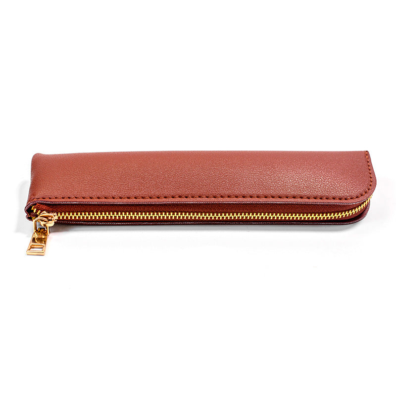 Premium Leder Reißverschluss Bleistift Etui Brehn