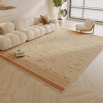 Large Low-Pile Striped Textured Area Rug with Durable Stain-Resistant Weave