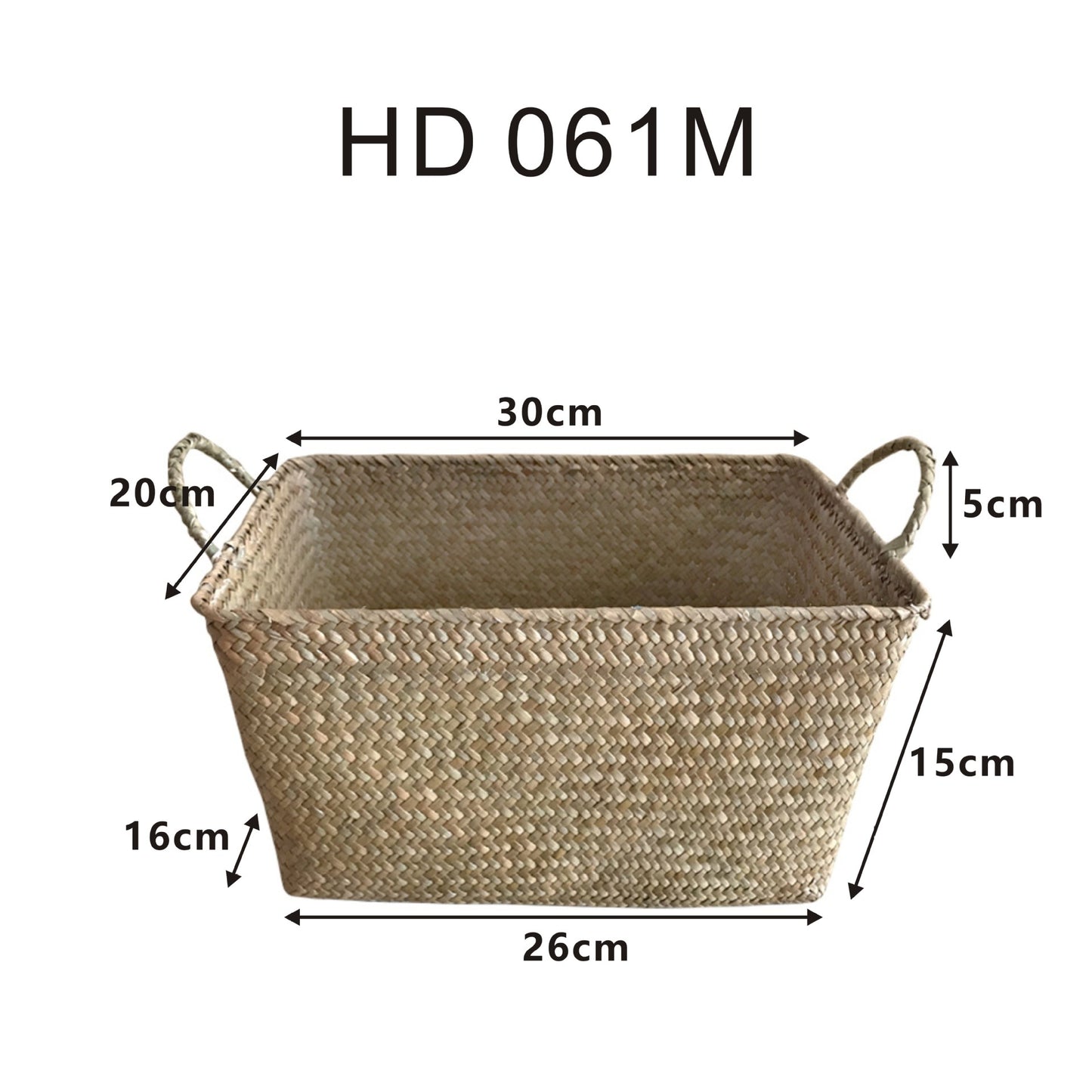 Damen Korb mit handgewebtem Design Brehn