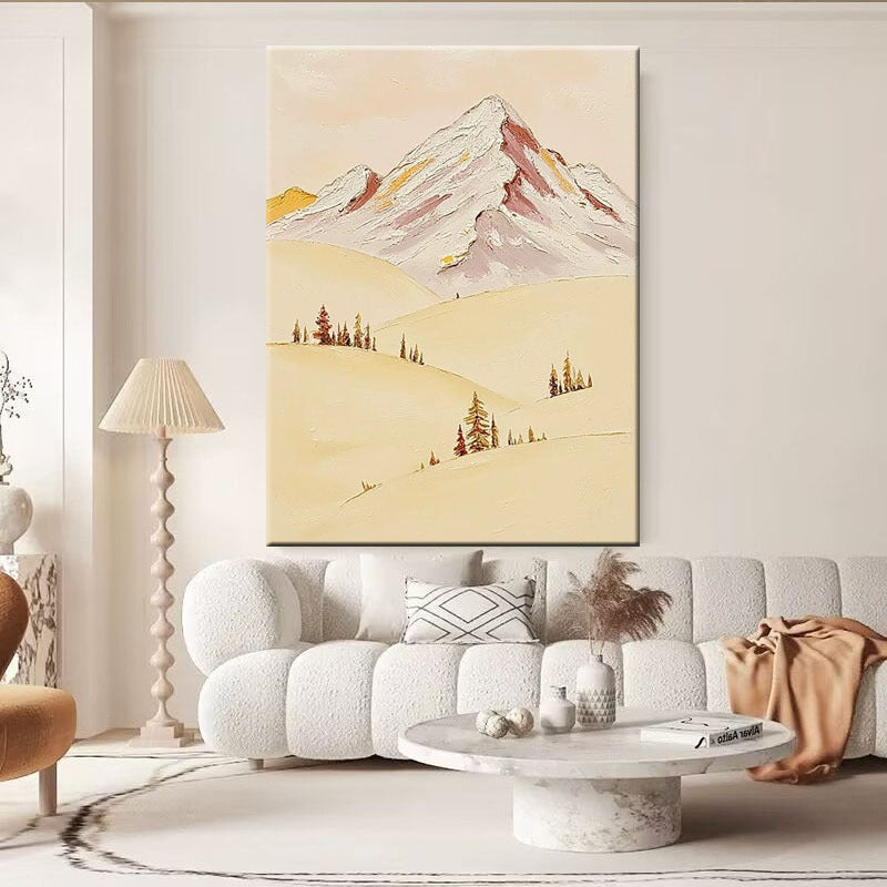 Berglandschaft Texturierte Leinwand Kunstwerk