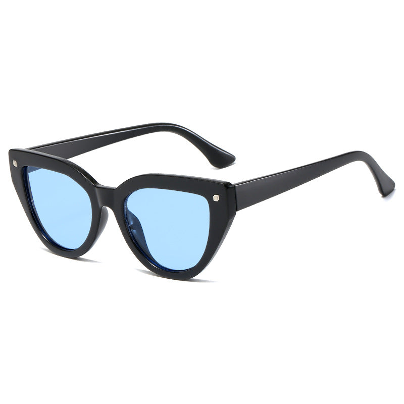 Damen Cat-Eye Sonnenbrille mit markantem Tierschrift-Muster Brehn