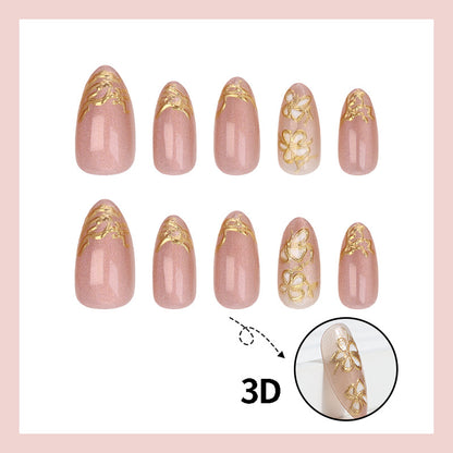 Kunstnagelset mit eleganten Blumendetails Brehn