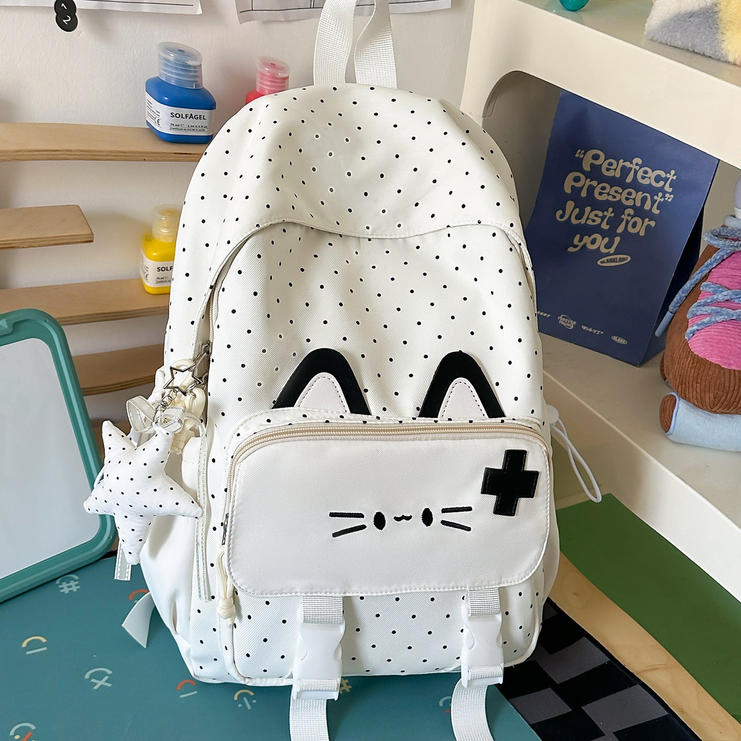 Verspielter Katzen-Themen-Rucksack