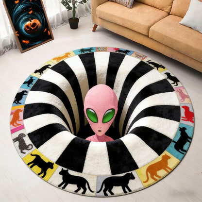Alien-Themen 3D Illusions-Teppich