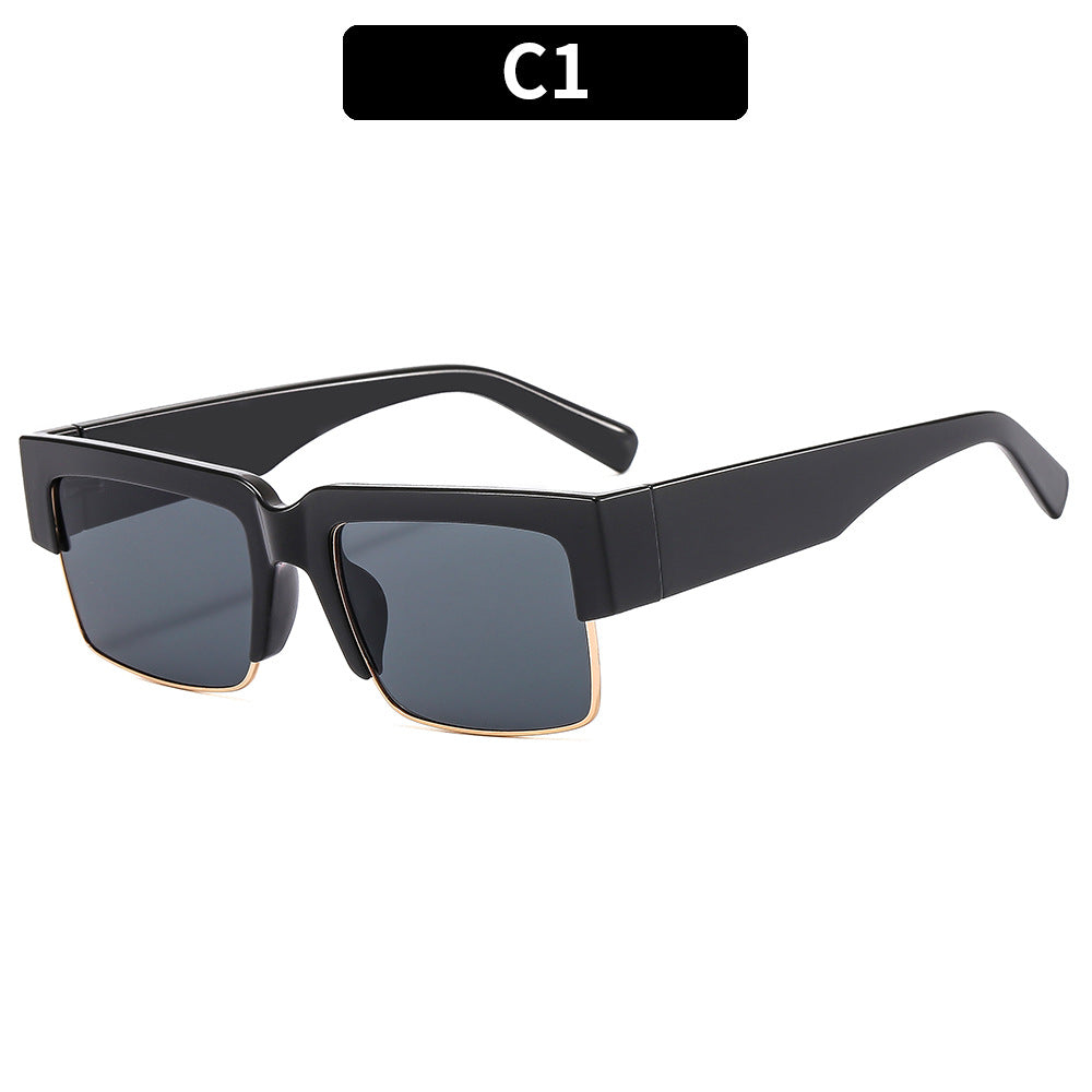 Bold Angular Square Frame Sonnenbrillen