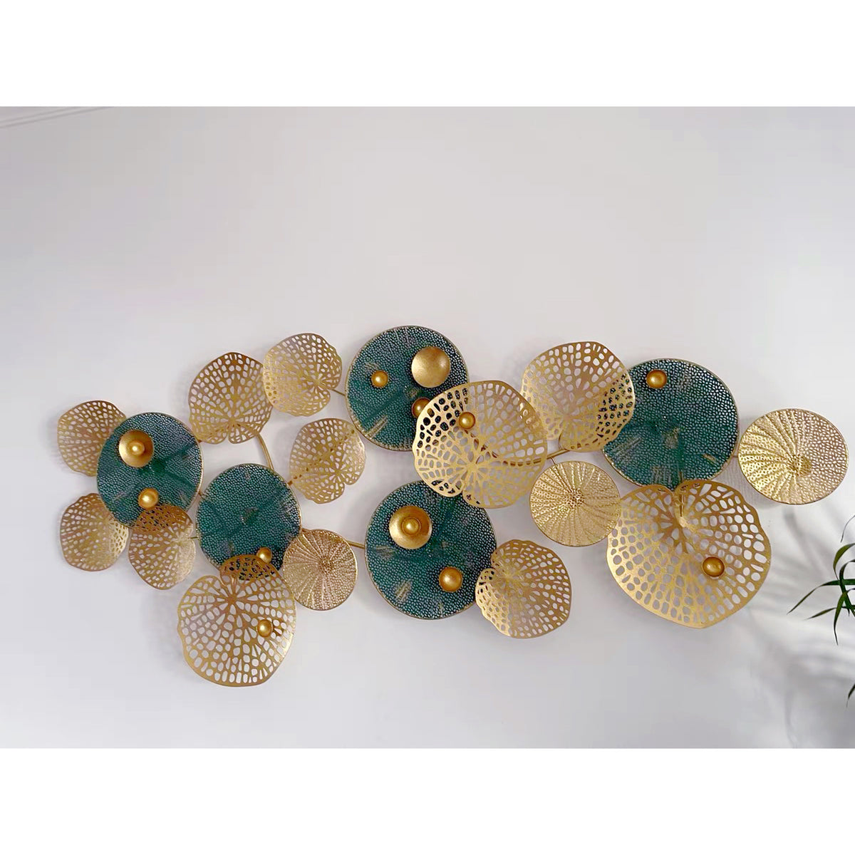 Abstrakte Floral Metall Wand Skulptur Brehn