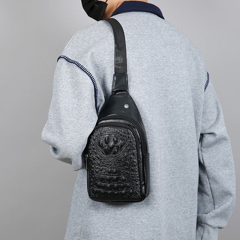 Stylische Krokodil-Textur Sling Bag