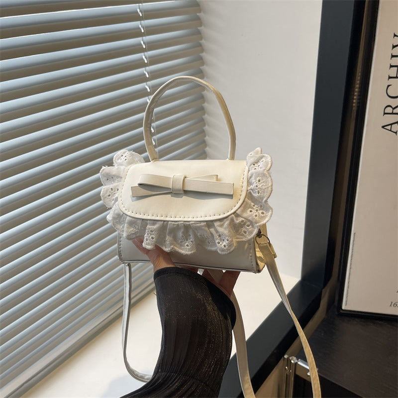 Elegante Rüschenschleifen-Crossbody-Handtasche Brehn
