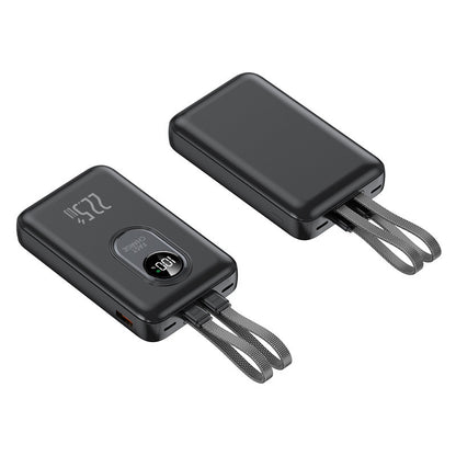 Powerbank mit Schnellladefunktion und Integriertem Kabelsystem Brehn