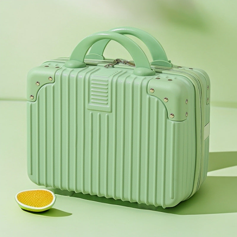 strukturierte Hartschalen-Reise-Beauty-Box mit Kunstleder-Eckverstärkungen und doppelten Obergriffen Brehn